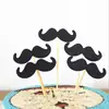 Decoração de Bolo de Aniversário do Pai Bandeirinha Encaixável Barba Gravata Chapéu Cartão Deus Masculino Cartão de Dia dos Pais