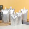 Bolsa con boquilla de papel de aluminio puro bolsa para envasado de líquidos bolsa para base de salsa sopa empaque para llevar bolsa para bebidas lácteas jugos boca grande venta al por mayor