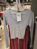 Cardigan de Botones Ajustado de Algodón Acanalado Zelly Seis Colores Estilo Retro Bm Camiseta Base de Manga Larga para Mujer con Estiramiento