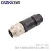 Conector à Prova d'Água Montado em Plástico Zhengcheng 7/8 3 Núcleos 4 Pinos 5 Furos 6 Pinos Rosca Fêmea Plug de Aviação Ip67