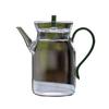Ventas Directas de Fábrica Tetera de Vidrio Verde de Borosilicato Resistente al Calor Tetera Estilo Japonés con Flores Set de Té Kung Fu