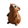 Enfeites de Rato de Sândalo Verde Rato do Zodíaco Escultura em Madeira Artesanato Decoração de Área de Trabalho para Deficientes Presente de Aniversário Simples