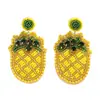 Série de Frutas de Verão Transfronteiriça Europeia e Americana Brincos de Cereja Abacaxi Maçã Limão Cravejados com Diamantes Melancia Gotejamento de Óleo Brincos Coloridos