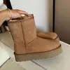 Botas de Nieve Integradas de Piel de Oveja Transfronterizas con Suelas Gruesas 5825 Botas de Nieve Clásicas de Caña Media para Mujer Zapatos Cálidos para Exteriores
