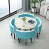 Conjunto Simples de Mesa e Cadeiras para Recepção de Negócios Uma Mesa Quatro Cadeiras Recepção Casual Mesa Redonda Pequena Área de Descanso Loja Mesa de Jantar
