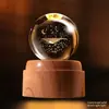 Luz Noturna de Planeta com Bola de Cristal Giratória Enfeites Criativos para Mesa Artesanato Feng Shui Presentes para Professores Novos Produtos Transfronteiriços
