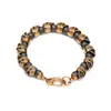 Comercio Exterior Más Vendido Popular Europeo y Americano Punk Hip-Hop Cuentas Calavera Acero de Titanio Pulsera para Hombre Moda Personalizada