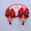 Horquilla Roja de Año Nuevo Estilo Chino para Niños, Adorno para el Cabello de Año Nuevo para Niñas, Accesorios para el Cabello Hanfu Estilo Antiguo, Horquilla con Borla para Niñas Pequeñas