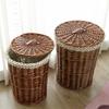 Cesto para ropa sucia, Caja de almacenamiento de mimbre, Cesto para ropa para hoteles, restaurantes y restaurantes de hot pot, Cesto para ropa portátil
