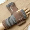 Guantes Personalizados para Otoño e Invierno, Guantes de Punto Cálidos y de Moda para Mujer, Moda Transfronteriza Guantes Bordados Patchwork Cálidos