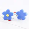 Resina hecha a mano ins niños divertido color de contraste parche de flor pequeña DIY joyería aretes accesorios material