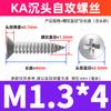 Parafusos Autoatarraxantes Galvanizados de Aço Carbono Ka Parafusos de Precisão Parafusos Autoatarraxantes de Cabeça Chata Cruzada Pequena M1.2/M1.5/M1.7