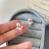 Pendientes de Zirconia Rosa Perla Suave Franceses para Mujer 2025 Nuevo Diseño de Nicho Pendientes de Lujo Accesible Pendientes de Gama Alta