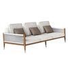 Combinación de sofá de teca para exterior, mesa y silla para jardín, villa, patio, balcón, mesa de centro nórdica para ocio, sofá de madera maciza, muebles