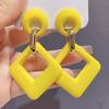 Aretes Geométricos de Diamante Aguja de Plata Color Rojo Rosado Fruta del Dragón Nuevo Temperamento Personalidad Exagerados Celebridad de Internet Aretes Atmosféricos Aretes