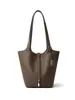 Bolso Cubo de Cuero de Vaca Togo de Capa Superior con Hebilla Dorada Extra Grande, Bolso de Hombro Tote de Gran Capacidad, Bolso de Mercado