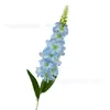 Flores de seda, flores artificiales, materiales florales para bodas, jacinto de un solo tallo, arreglo de escena para salón de bodas, arreglo floral para jardinera exterior, hierba de pez dorado