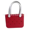 Bolsa de playa de EVA en stock, bolsa perforada de gran capacidad, superventas transfronterizo, bolso de mano con bloques de color, bolsa de almacenamiento más vendida en Amazon