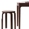Taburete Redondo de Madera Maciza para Mesa de Comedor en Casa, Taburete de Comedor para Sala de Estar, Taburete Pequeño Engrosado Retro Estilo Chino, Taburete de Madera Maciza, Taburete Bajo Apilable