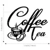 Metal Hierro Taza de Café Decoración de Pared Letrero de Arte Decoración de Pared de Taza de Café Manualidades Pared de Fondo Pared de Cocina Colgante de Pared Silueta