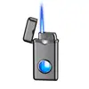 Nuevo Producto Hf719 Encendedor a Prueba de Viento de Inyección Directa con Llama Azul Transparente, Portátil para Uso en Exteriores, Elegante y Duradero, Ideal como Regalo para Amigos