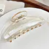 Coreano-estilo PC high-end semi-circular grampo de cabelo de plástico elegante elegante moda personalidade tubarão clipe all-match feminino estético aperto clipe