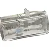 Estuche para Lápices Transparente de Doble Capa con Conejo y Cinta Azul Claro Estilo Ins de Aspecto Elegante Corazón de Chica Portátil Estudiante Papelería Estuche para Lápices