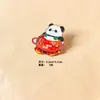 Insígnia de Metal de Panda Fofo de Desenho Animado Criativa Jogando Mahjong e Comendo Hot Pot Acessórios de Roupa Broche Decoração de Mochila de Estudante