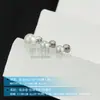 Brincos de Liga de Titânio F136 com Pérolas Naturais de Água Doce, Brincos de Pérola Botão, Piercings para Cartilagem com Rosca Interna, Joias para Piercing