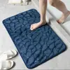 Alfombrillas de Suelo con Relieve de Piedra para Uso Doméstico, Felpudos de Algodón Elástico y Coral, Alfombrillas Absorbentes para Pies de Baño, Venta al por Mayor Transfronteriza