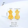 Puzuoqiang Dourado Antigo Conservador de Cor Acessórios DIY Raposa Incrustada de Cristal Natural Pônei Amuleto Pingente Contas Espaçadoras
