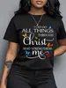 Tallas Europeas Transfronterizas: Puedo Hacerlo Todo a Través de Camisetas de Mujer - Gráfico de Mariposa Casual Estampado Manga Corta
