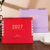 2027 Calendário de Mesa Criativo Simples Calendário de Planejamento de Escritório Item Decorativo Empresa Ano do Carneiro Calendário de Mesa Personalizado