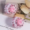 Flor de Rosa Nueva Artesanía Pesada Estilo Exótico Agujero Recto Cuentas Sueltas DIY Llavero para Teléfono Accesorios para Joyería Venta al por Mayor