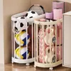 Cesta de Almacenamiento para Esterilla de Yoga con Ruedas Cesta para Herramientas Deportivas del Hogar Artefacto de Almacenamiento para Artículos de Baloncesto Estante de Almacenamiento para Equipo de Fitness