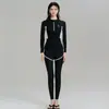 Traje de Neopreno de Dos Piezas para Mujer, Moderno, Ceñido, Deportivo, Protección Solar, Secado Rápido, Traje Profesional para Natación y Surf, Ropa de Baño de Alta Gama