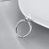 Anillo de Plata S925 de Nueva Moda Transfronteriza para Mujer, Estilo Japonés y Coreano Simple, Micro-incrustado con Perla, Anillo de Moda, Joyería de Plata DIY Vacía
