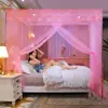 Mosquiteiro Criptografado de Porta Única para Uso Doméstico, Estilo Palácio de Verão, De Chão para Cama de Casal 1,8m, Universal para Dormitório Estudantil 1,2m