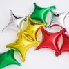 Balão de filme de alumínio estrela de quatro pontas de 10 polegadas Balão estrela de 18 polegadas Decoração de festa de aniversário Balão estrela de folha de alumínio