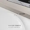 Pendientes de moda redondos de plata de ley s999, elegantes y brillantes, para el lóbulo de la oreja, de diseño geométrico, pendientes de nicho de alta gama, Accesorios al por mayor