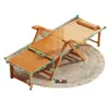 Silla cama de bambú plegable, tumbona de bambú para adultos, silla para siesta de uso doméstico, silla tradicional de madera maciza con respaldo para balcón, adecuada para sentarse y acostarse
