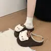 Zapatillas Planas Versátiles de Punta Cerrada para Mujer 2025 Primavera y Verano Nuevas Lindos Dibujos Animados Gatito Antideslizantes para que las Mujeres Usen Afuera