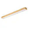 Luz lineal con veta de madera, luz de oficina, adecuada para tiendas, gimnasios y salones de belleza, luz especial montada en techo de tubo de aluminio, luz lineal colgante LED