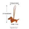 Huinming Accesorios Serie Miu Colgante para Bolso Piel Sintética Perro Salchicha Peluche Llavero de Gama Alta Pequeño Regalo Recuerdo de Fiesta