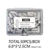 50 Peças de Anéis de Lixar para Polimento de Unhas, Especializados para Remover Esmalte, Núcleo Mini de Aço Inoxidável, Alta Resistência e Resistente ao Desgaste