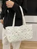 Bolso de Hombro con Lazo de Primavera Transfronterizo Nuevo Estilo para Mujer, Bolso Tote de Moda con Bordado Acolchado, Bolso de Mano Casual Sencillo