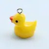 Pato Criativo Animal Pato Amarelo Pequeno Cor Sólida Pingente DIY Brincos Chaveiro Corrente de Celular Acessórios Pingente