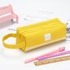 Estuche portátil creativo de doble capa y gran capacidad, estuche sencillo de tela Oxford con doble cremallera, bolsa de papelería, fabricante de cajas de papelería