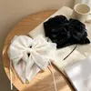 Pinza para coleta con lazo de gasa estilo Hepburn, Clip para el cabello suave y con caída elegante estilo coreano, Accesorio para el cabello