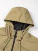 Jaquetas Masculinas para Comércio Exterior Europeu e Americano, Casuais para Esportes ao Ar Livre com Cordão e Capuz, Roupas de Trabalho, Corta-vento Funcional, Roupa à Prova de Vento para Montanhismo